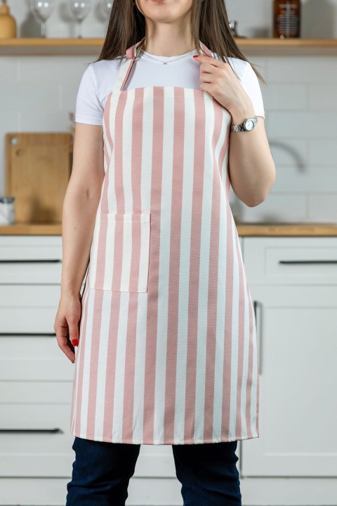 Minimal Chef Ayar Askılı Mutfak Önlüğü - Pudra