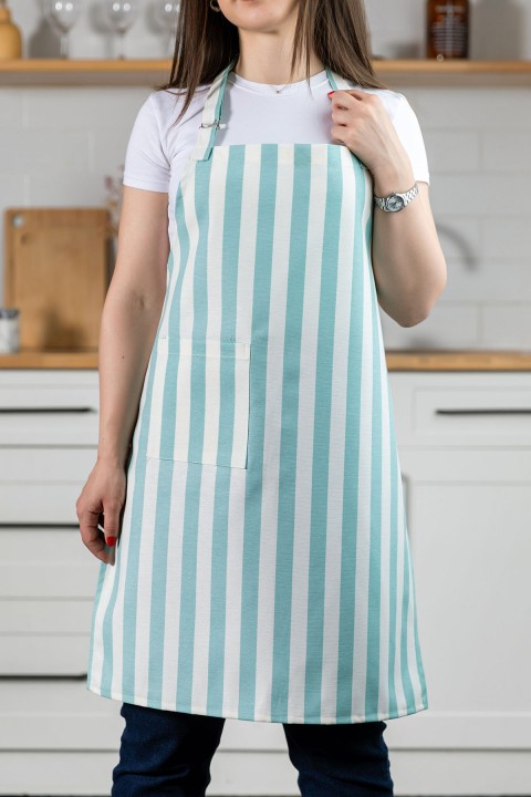 Minimal Chef Ayar Askılı Mutfak Önlüğü - Turkuaz