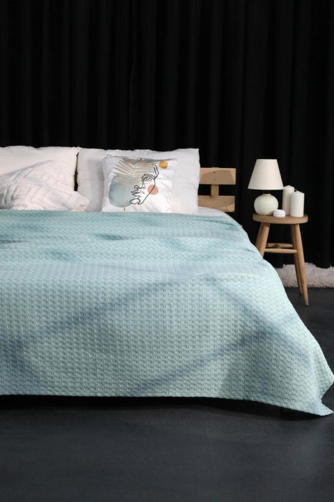 Minteks Daily Soft Çift Kişilik Pike - Yeşil