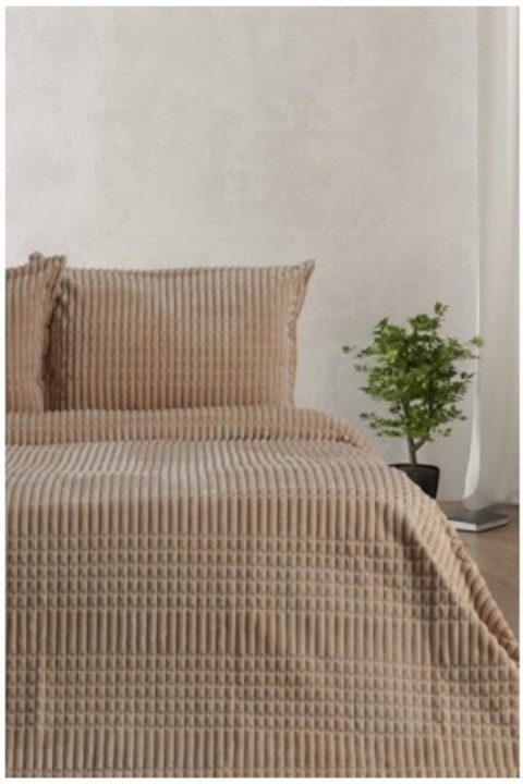 Modern Line 3 Parça Battaniye Set Bej Çk.