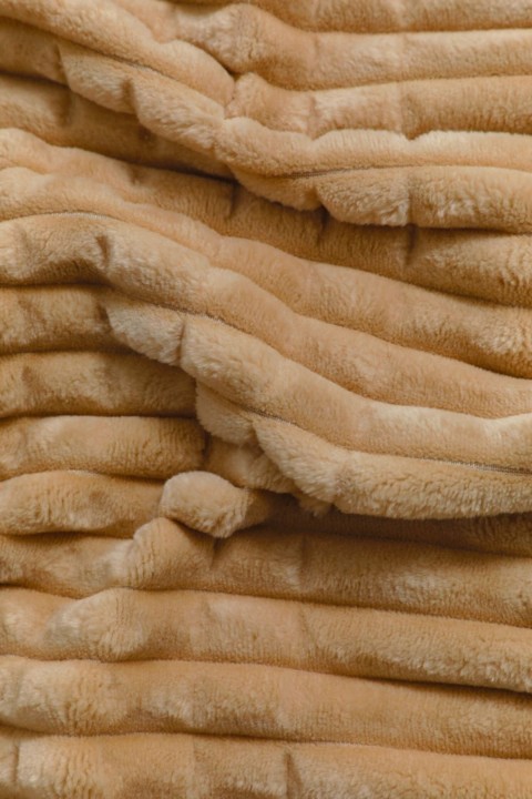 Merinos Modern Line 3 Parça Battaniye Seti - Hardal