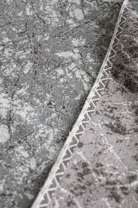 Mozaik Pamuklu Saçaklı Koltuk - Çekyat Örtüsü 170x220 - Kahve