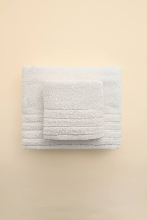 Natural Bambu 2li Banyo Havlu Seti Hamam Takımı - Ekru