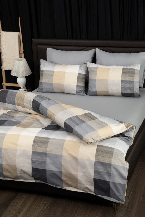 Nevora Premium %100 Pamuk Çift Kişilik Nevresim Takımı - Gri