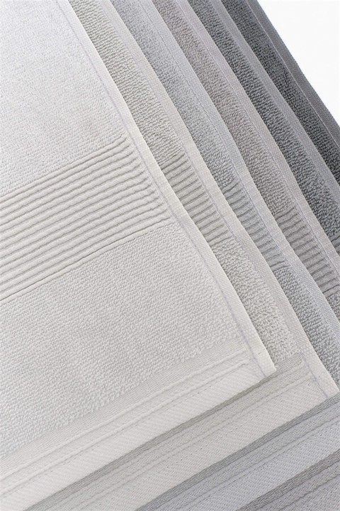 Nurpak Zümrüt 6lı El Havlusu 50x90 - Gri