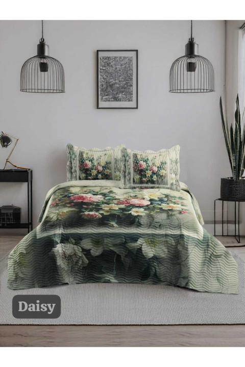 Örtüm DAISY KAPİTONE ÇİFT KİŞİLİK YATAK ÖRTÜSÜ