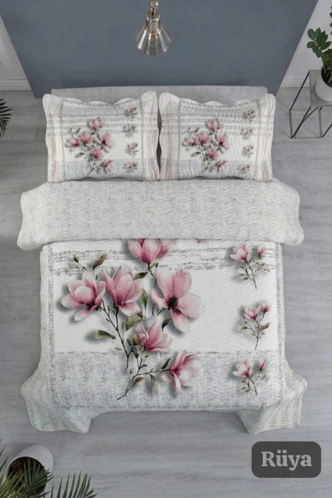 Örtüm Rüya Çift Kişilik Kapitone Yatak Örtüsü Takımı