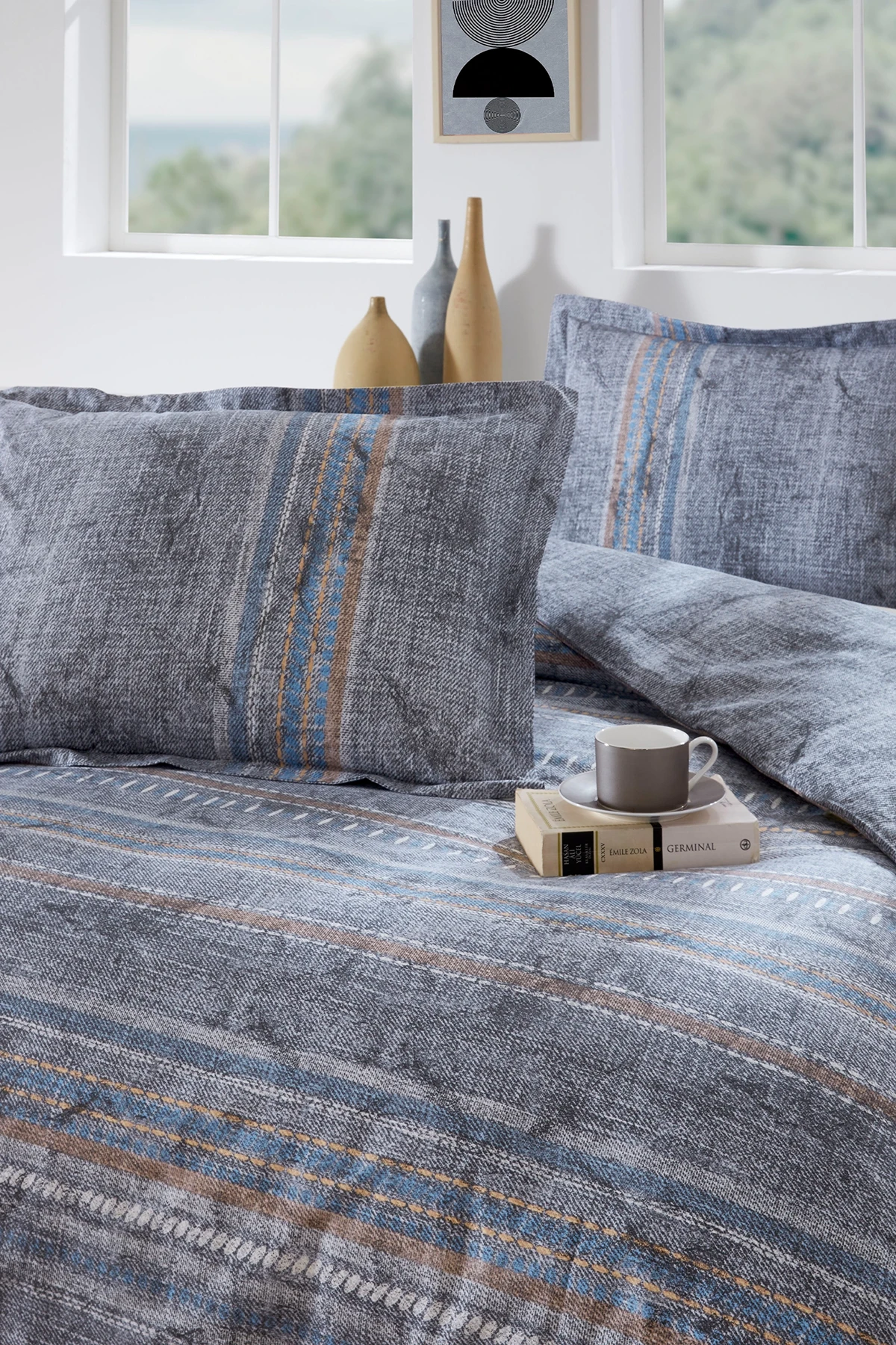 Özdilek Colorado Fitted Çift Kişilik Nevresim Takımı - Mavi