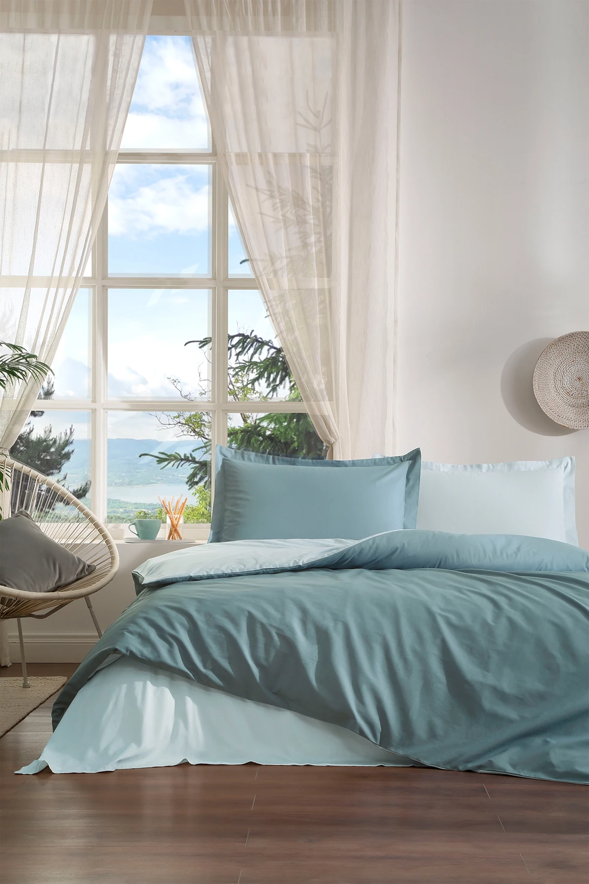 Özdilek Colourist Çift Kişilik Nevresim Takımı - Maldiv-Aqua