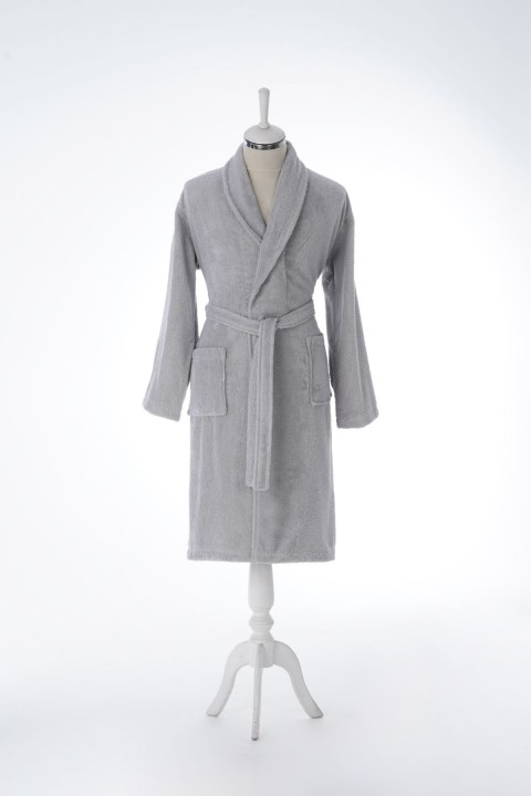 Özdilek Colourist Şalyaka L Beden Unisex Bornoz - Koyu Gri