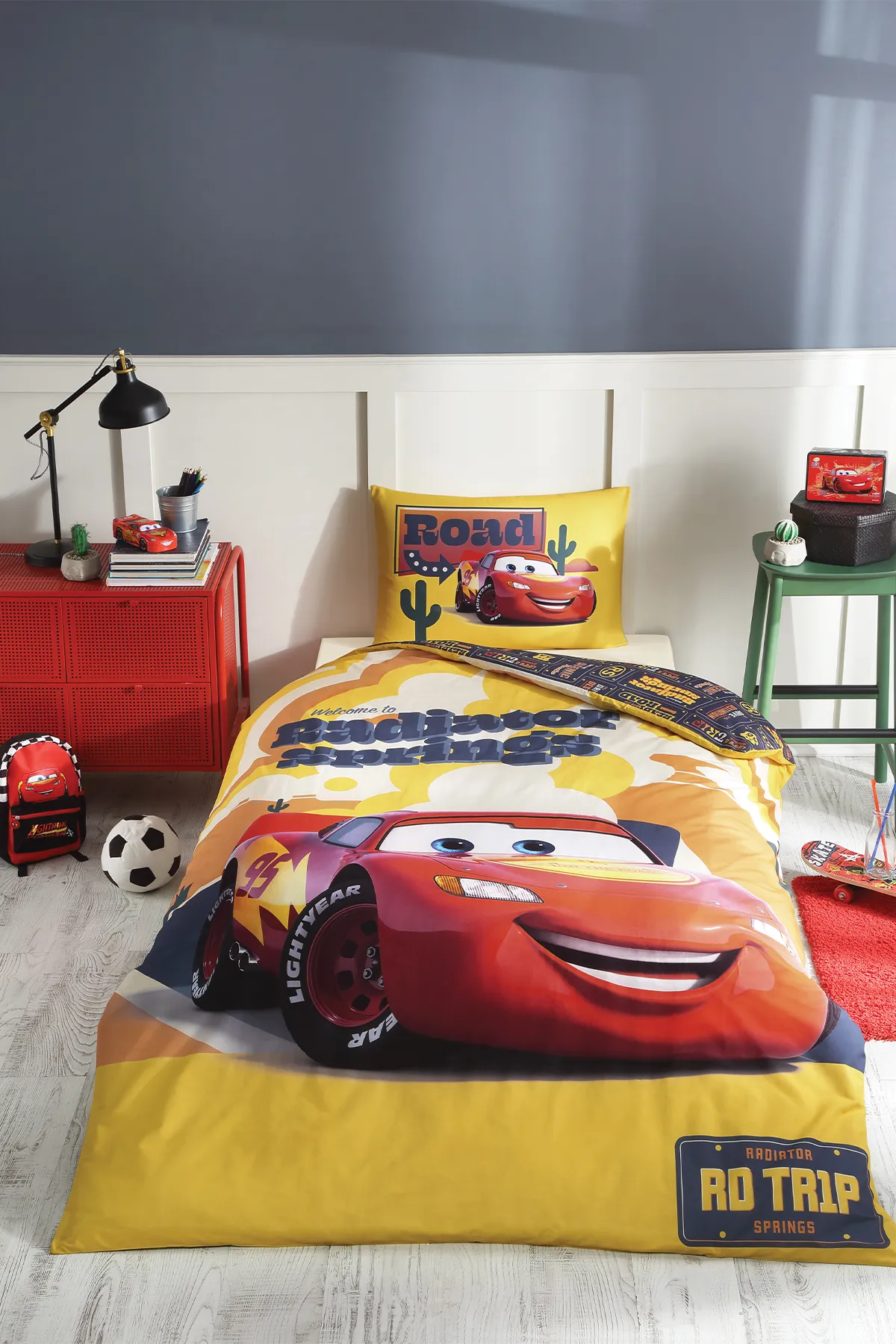 Özdilek Disney Cars Radiat Fitted Tek Kişilik Nevresim Takımı - Sarı