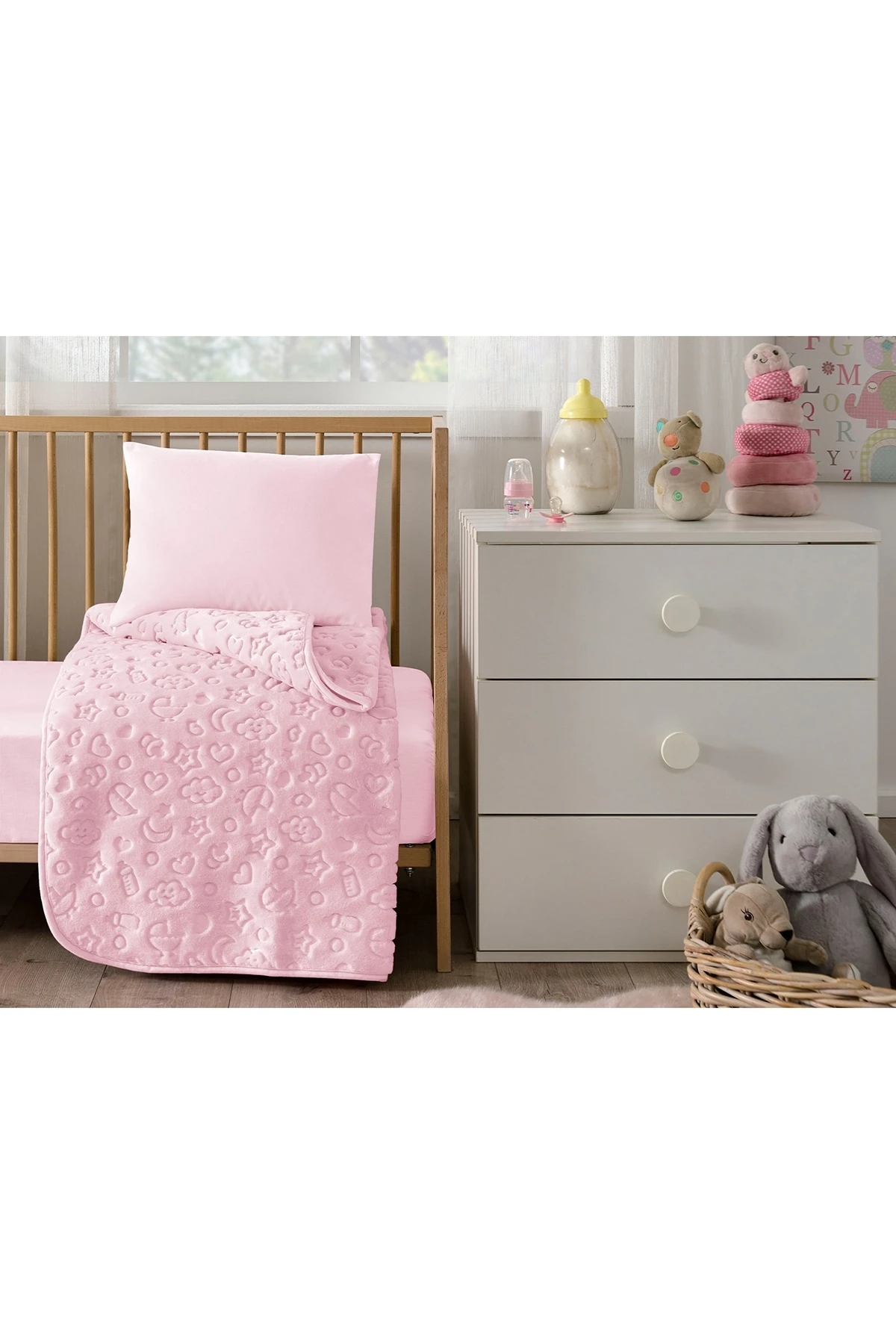Özdilek Embos Bebek Battaniyesi 100x120 - Pembe Özdilek Embos Bebek Battaniyesi 100x120 - Pembe