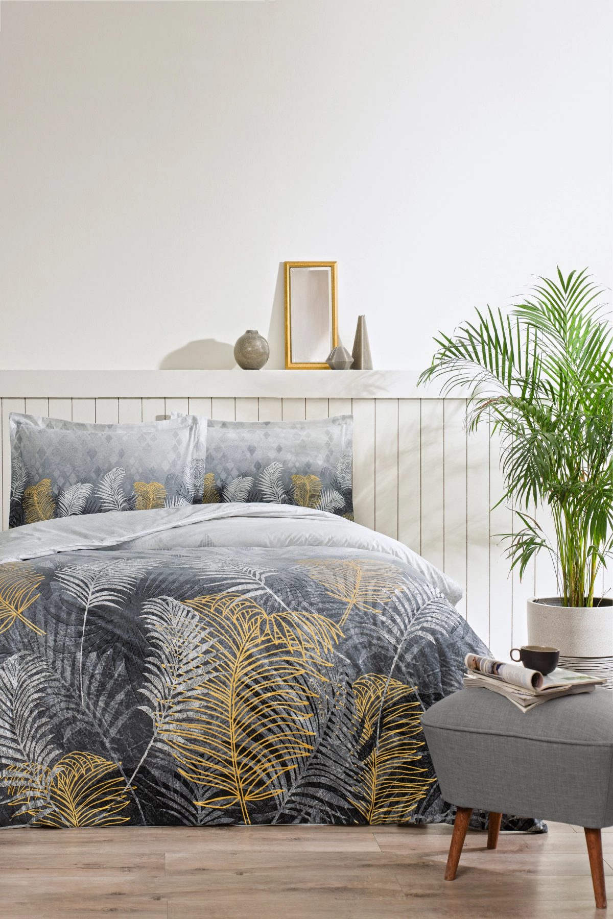 Özdilek Golden Palm Çift Kişilik Nevresim Takımı - Gri
