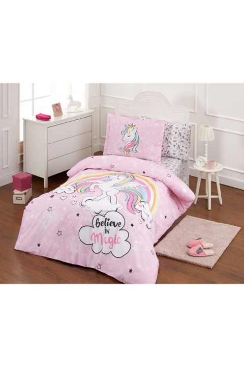 Özdilek Unicorn Tek Kişilik Ranforce Nevresim Takımı - Pembe
