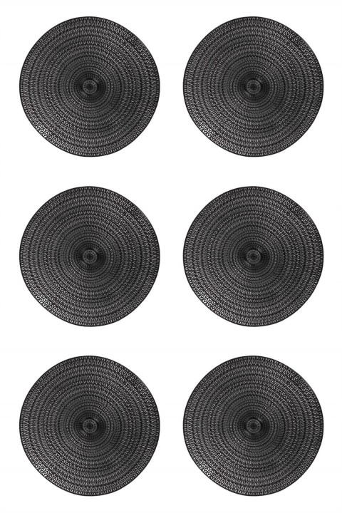 Paçi Dolphin 6lı Pvc Amerikan Servis Supla Seti - Siyah