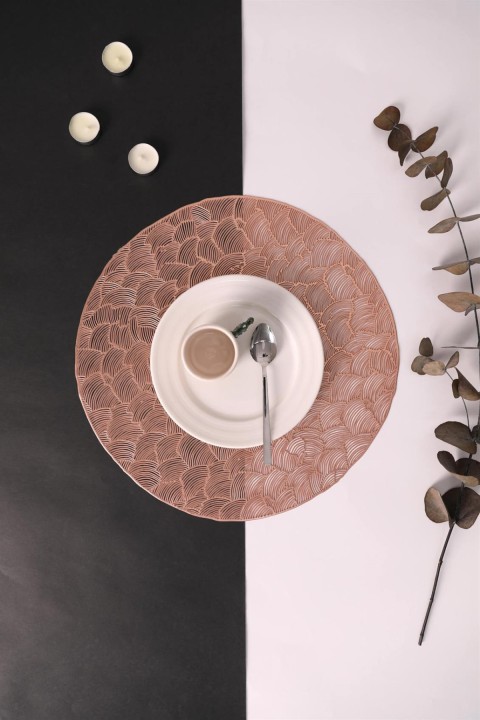 Paçi İstiridye 6lı Pvc Amerikan Servis Supla Seti - Bronz