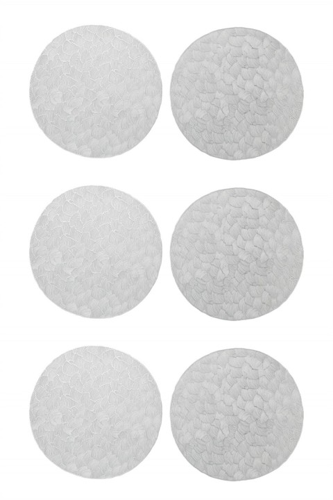 Paçi İstiridye 6lı Pvc Amerikan Servis Supla Seti - Gümüş