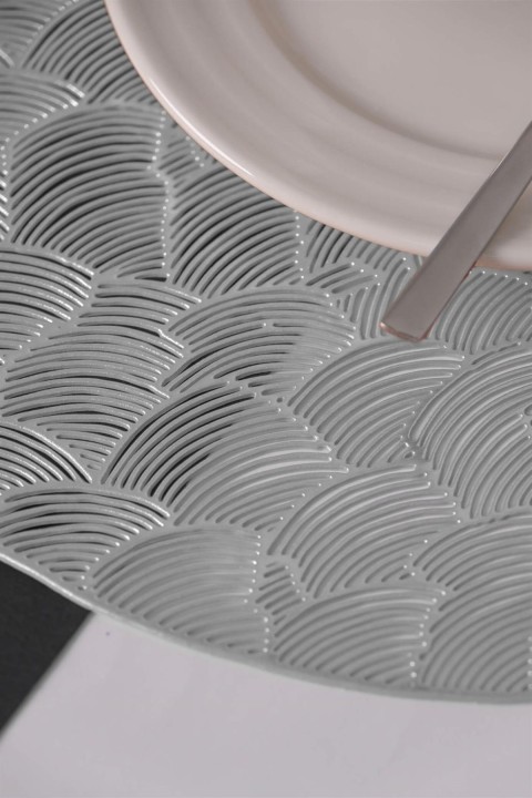 Paçi İstiridye 6lı Pvc Amerikan Servis Supla Seti - Gümüş