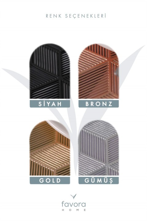 Paçi Nivis Dikdörtgen 6lı Pvc Amerikan Servis Supla Seti - Siyah