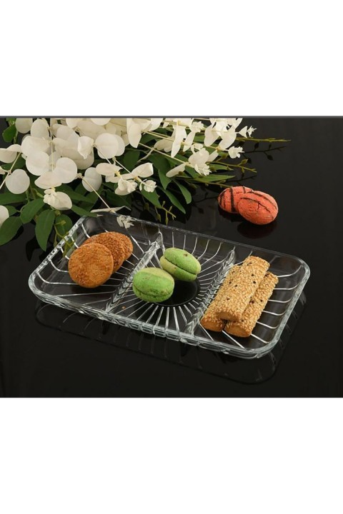 Paşabahçe 54983 Elegant Bölmeli Köşeli Tabak