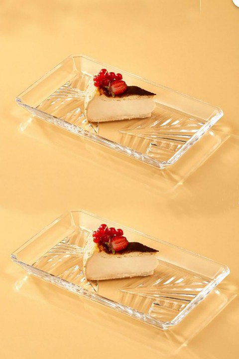 Paşabahçe 68153 Madlen 2 Li Crystal Tabak Paket