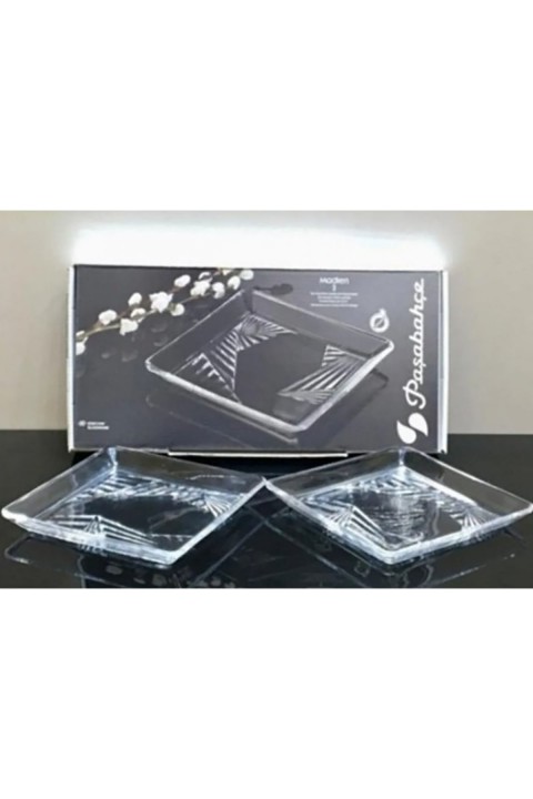 Paşabahçe 68317 Madlen 2 Li Crystal Tabak Paket
