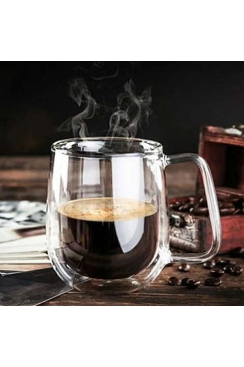 Perotti 12469 Double Wall Çift Cidarlı Cam Kupa 300 Ml