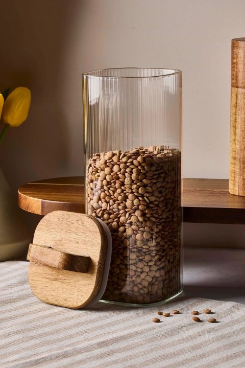 Perotti 14836 Acacia 1100 Ml Cam Kavanoz