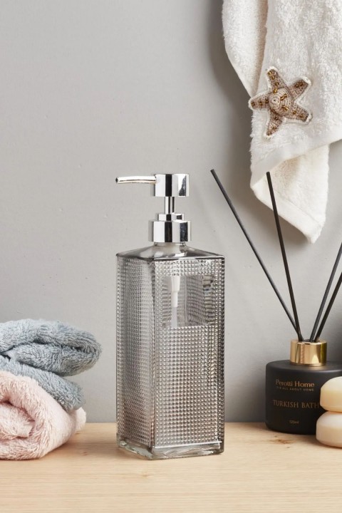 Perotti 15744 Square Tower Cam Sıvı Sabunluk 450 Ml