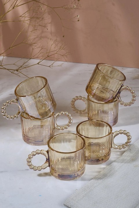 Perotti 15914 Ringo Line Amber 6'lı Kahve Fincanı 100 Ml