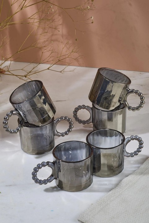 Perotti 15915 Ringo Line Füme 6'lı Kahve Fincanı 100 Ml