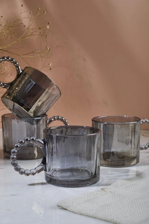 Perotti 15923 Ringo Line Füme 4'lü Cam Kupa 200 Ml