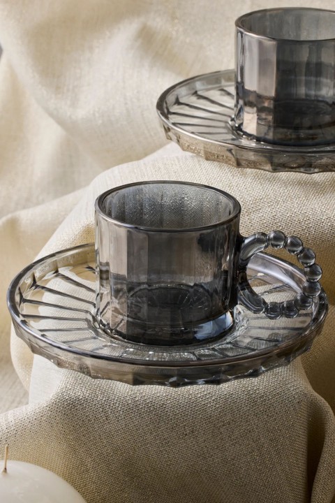 Perotti 15931 Ringo Line Füme 6'lı Kahve Fincanı 100 Ml