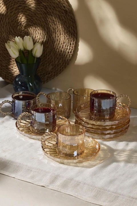 Perotti 15938 Ringo Line Amber 6'lı Çay Fincanı 200 Ml