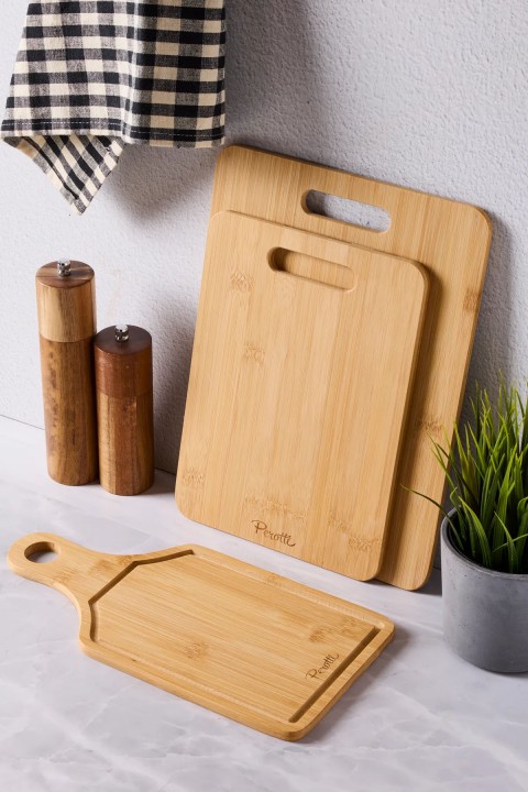 Perotti 16338 Bamboo 3'lü Kesme Tahtası  Perotti 16338 Bamboo 3'lü Kesme Tahtası