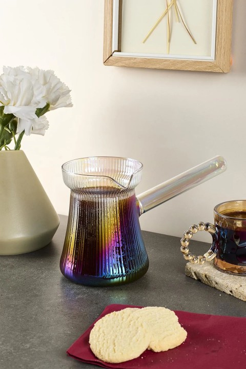 Perotti 16443 Felicita Çizgisel Luster Borosilikat Cam Cezve