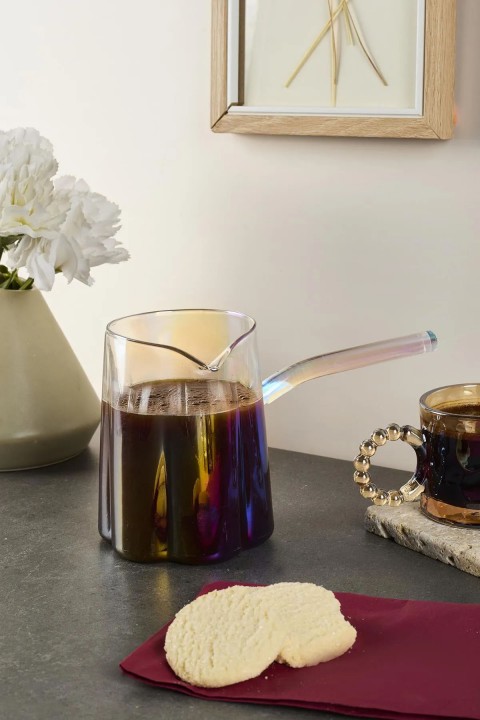 Perotti 16449 Felicita Düz Çizgi Luster Borosilikat Cam Cezve