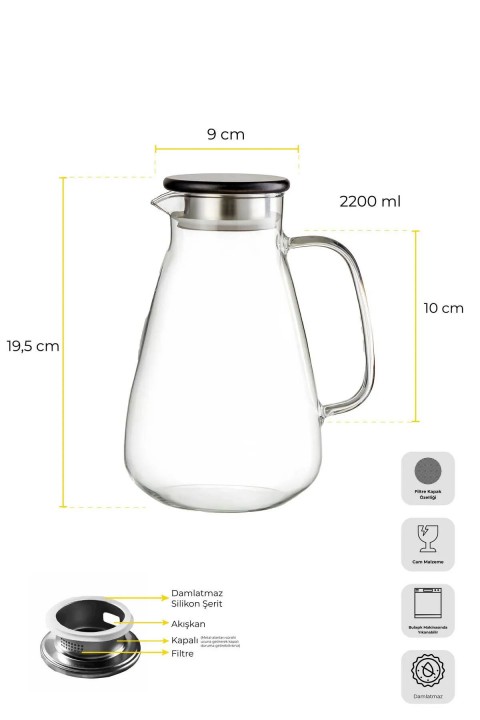 Perotti 16468 Savio Wood Sürahi 2200 Ml