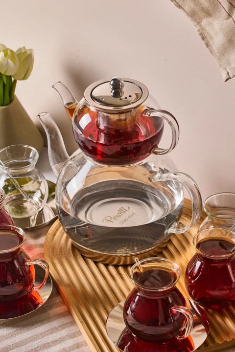 Perotti 16504 Keyfxİ Ala Premium 20 Parça İndüksiyon Tabanlı Borosilikat Çay Seti