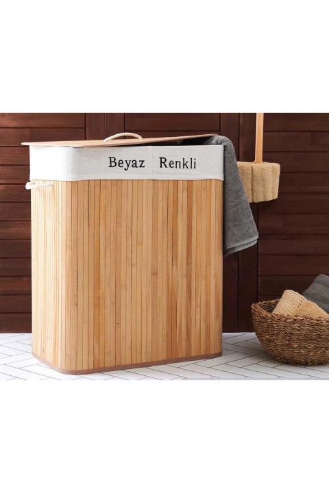 Perotti 16574 Muriel Bambu 2'li Çamaşır Sepeti