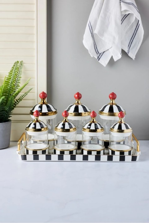 Perotti 16733 Maura Nero 7'li Tepsili Baharat Takımı