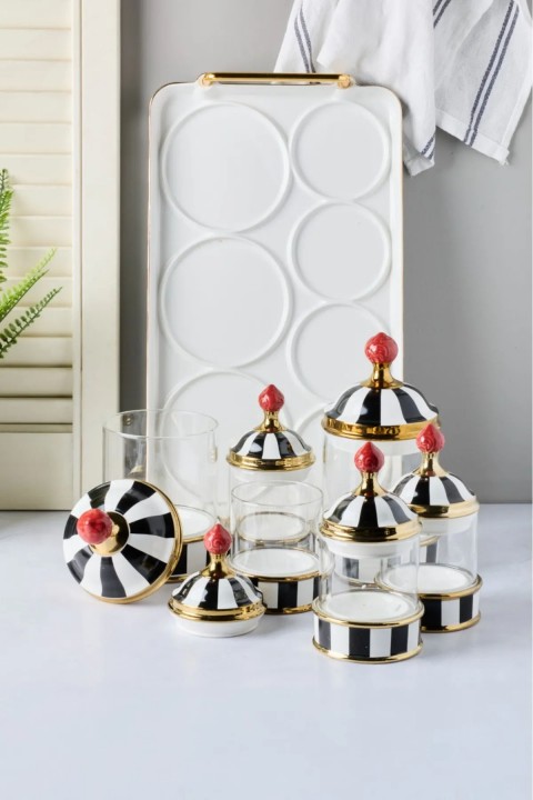 Perotti 16733 Maura Nero 7'li Tepsili Baharat Takımı