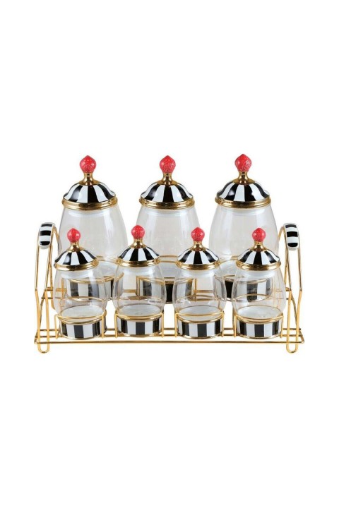 Perotti 16735 Maura Nero 7'li Standlı Baharat Takımı