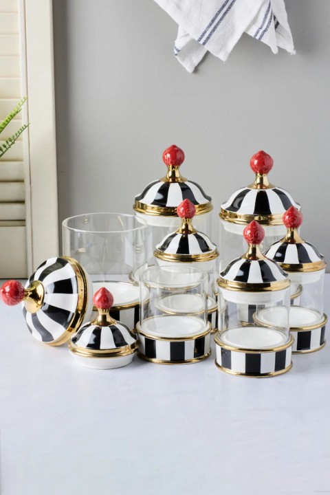 Perotti 16737 Maura Nero 7'li Standlı Baharat Takımı