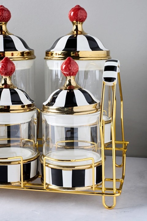 Perotti 16737 Maura Nero 7'li Standlı Baharat Takımı