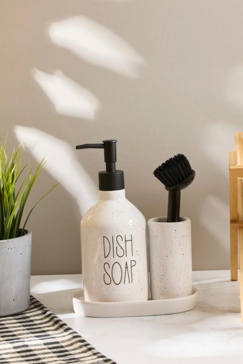 Perotti 16747 Sapone White Fırçalı Sabunluk
