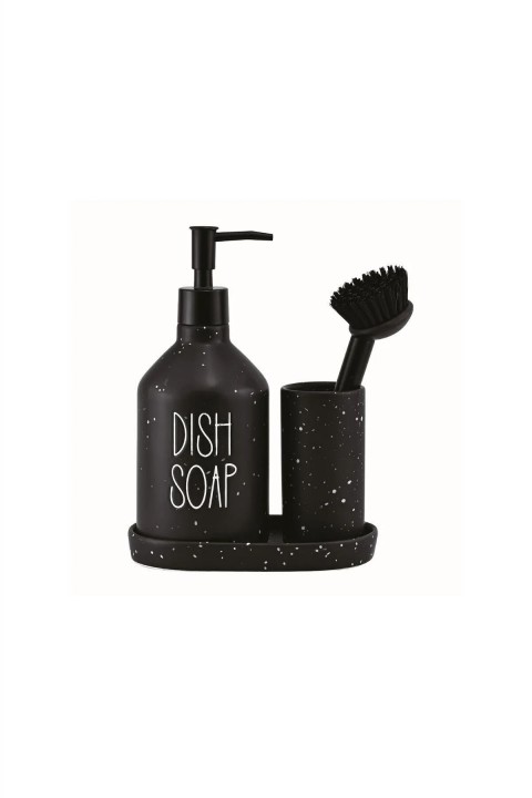 Perotti 16748 Sapone Black Fırçalı Sabunluk