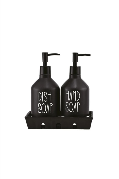Perotti 16752 Sapone Black 2'li Tepsili Sabunluk