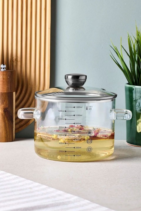 Perotti 17571 Sean Cam Tencere 1300 Ml - Silver