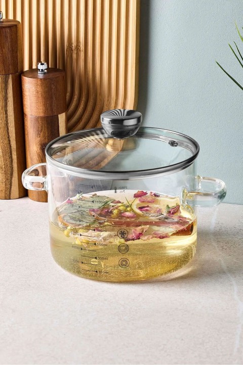 Perotti 17571 Sean Cam Tencere 1300 Ml - Silver